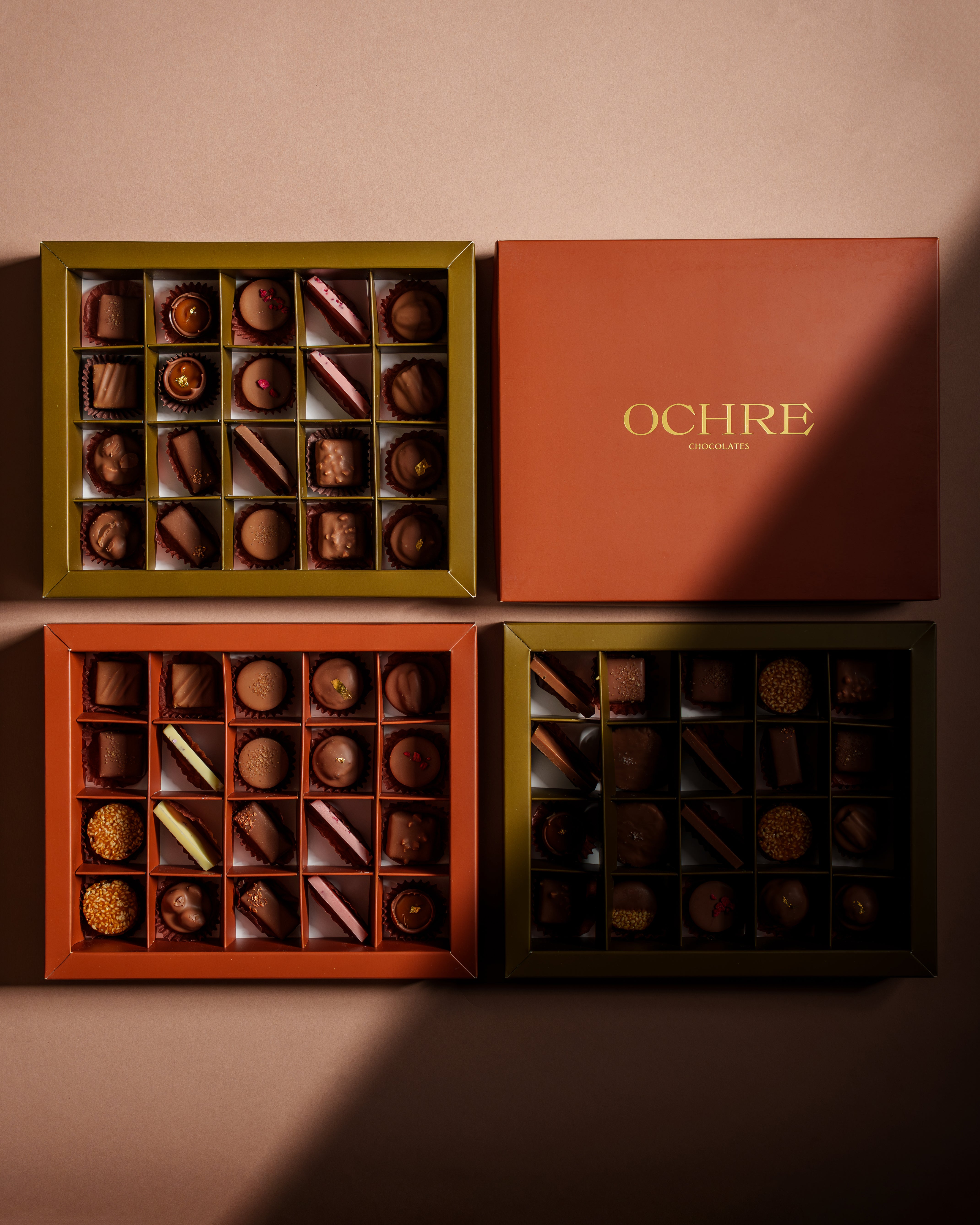 Ochre Chocolate Boxes